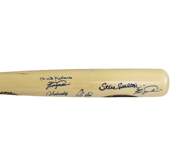 Bob Gibson, Steve Carlton Multi-Signed Cooperstown 3000's Blonde MLB Bat with 8 Additional Signatures - Image 3
