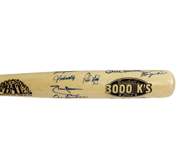 Bob Gibson, Steve Carlton Multi-Signed Cooperstown 3000's Blonde MLB Bat with 8 Additional Signatures - Image 5