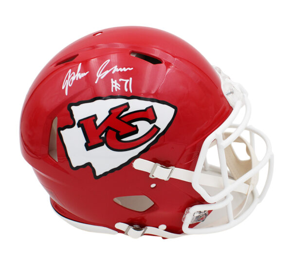 Josh Simmons Signed Kansas City Chiefs Speed Authentic NFL Helmet