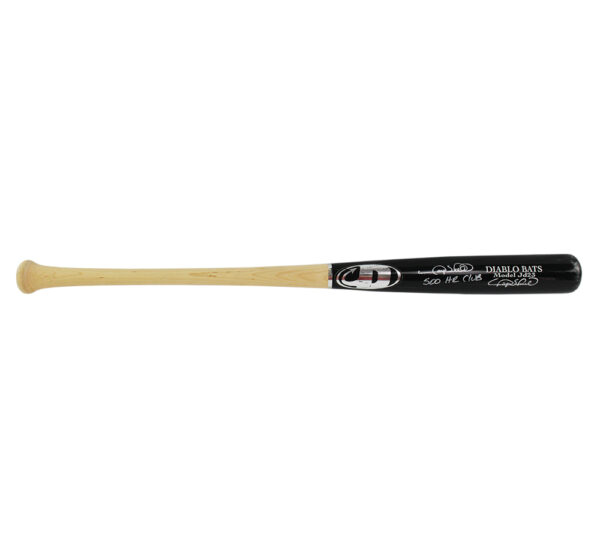 Gary Sheffield Signed New York Yankees Diablo Black MLB Bat with "500 HR Club" Inscription - Image 3