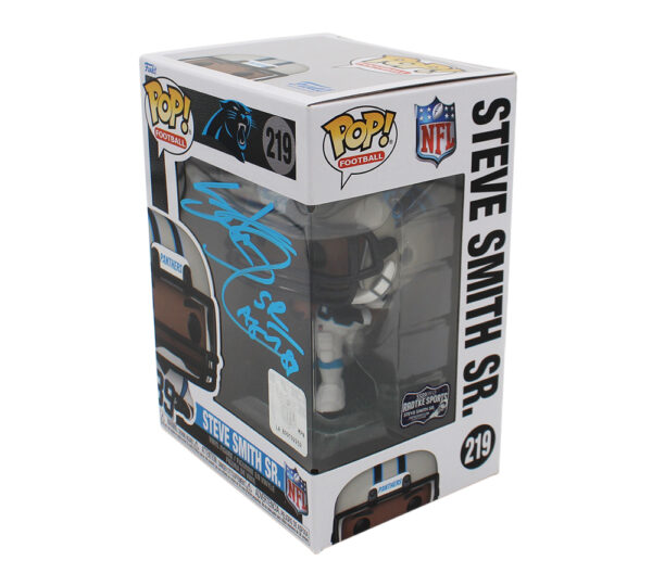 Steve Smith Sr. Signed Carolina Panthers Steve Smith Sr. #219 Funko Pop With "Agent 89" Inscription - Image 2