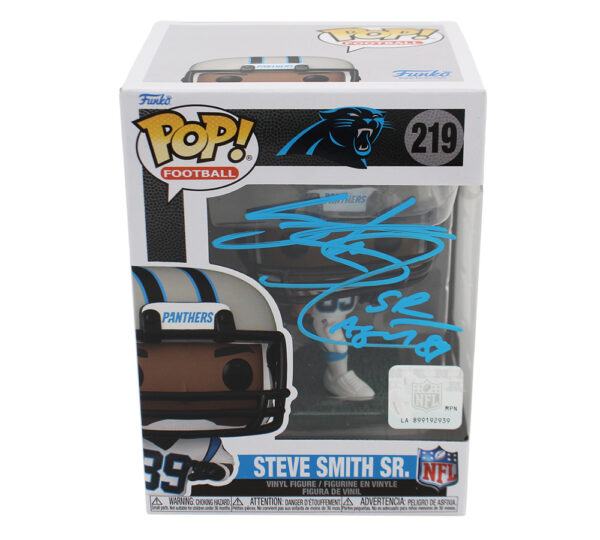Steve Smith Sr. Signed Carolina Panthers Steve Smith Sr. #219 Funko Pop With "Agent 89" Inscription