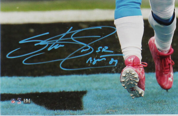 Steve Smith Sr. Signed Carolina Panthers Unframed 16x20 NFL Photo With "Agent 89" Inscription - Image 2