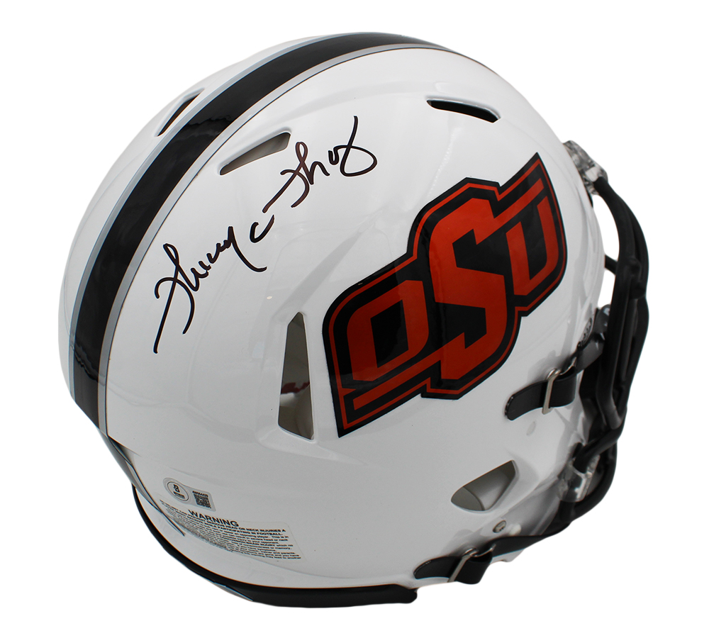 Thurman Thomas Signed Oklahoma State Cowboys Speed Authentic NCAA Helmet
