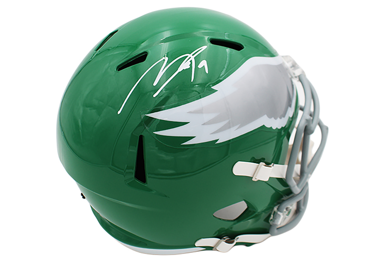 Makai Lemon Signed Philadelphia Eagles Speed Full Size Kelly Green NFL Helmet