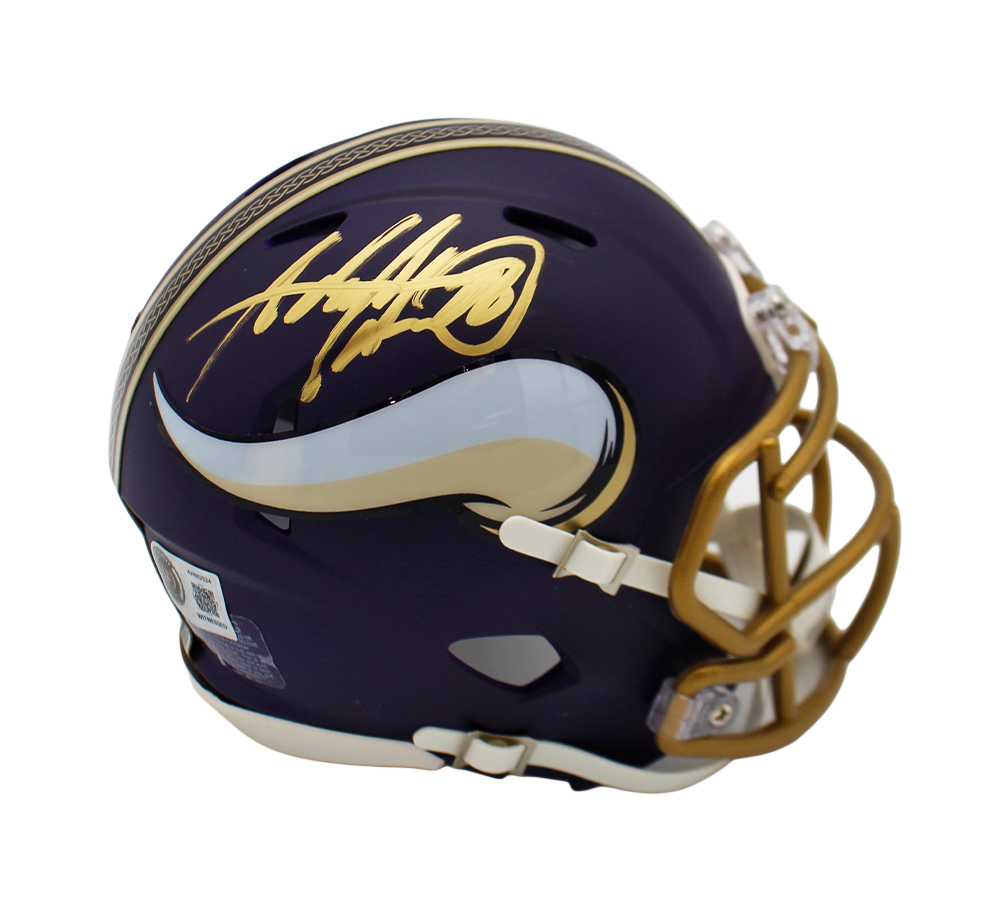 Adrian Peterson Signed Minnesota Vikings Speed Rivalries NFL Mini Helmet - Beckett Authenticated