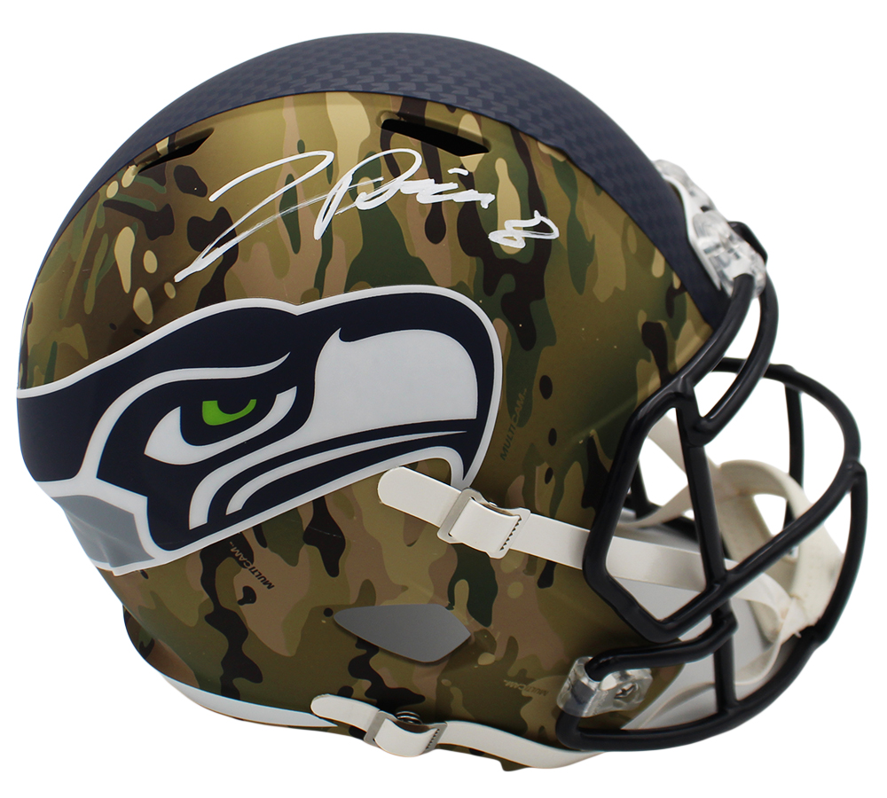 Jadarian Price Signed Seattle Seahawks Speed Full Size Camo NFL Helmet - Radtke Sports Authenticated