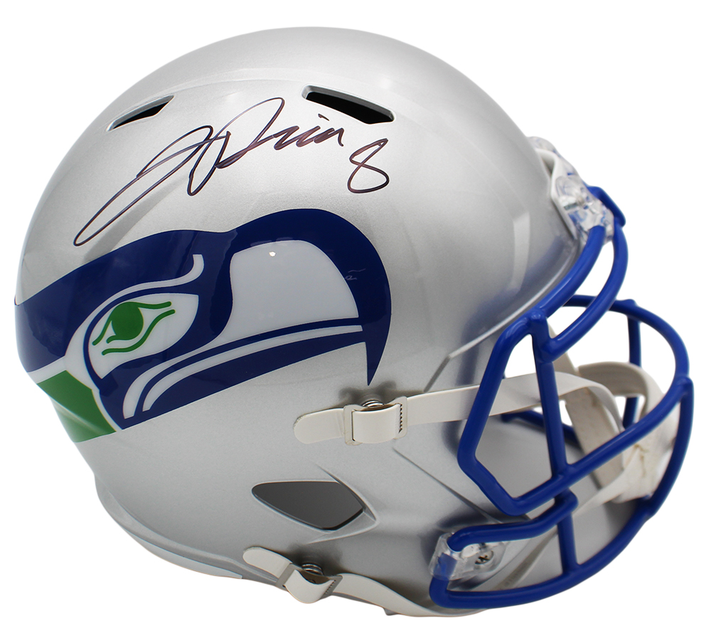 Jadarian Price Signed Seattle Seahawks Speed Full Size Throwback 1983-2001 NFL Helmet - Radtke Sports Authenticated