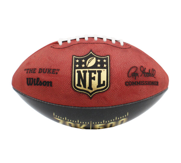 Brett Favre and Peyton Manning Signed Wilson Authentic 70K Yards and 500 TDs NFL Football with Yardage and TD Inscription LE of 150 - Image 4