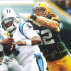 Clay Matthews Signed 16x20 Green Bay Packers Gallery Wrapped NFL Wall Mount Canvas - Tackling Cam Newton-0