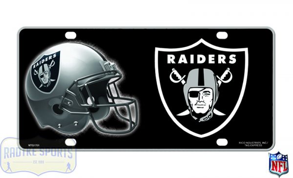 Oakland Raiders Officially Licensed NFL Metal License Plate-0