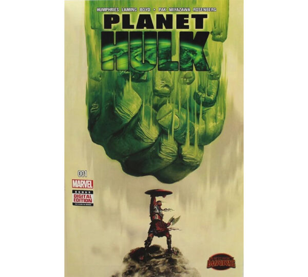 Planet Hulk #1 Secret Wars Variant Cover Comic Book - White Cover - Image 3