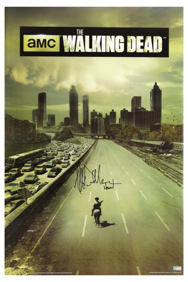 Jeffrey Dean Morgan Signed The Walking Dead Full Size Season One Poster with "Negan" Inscription-0