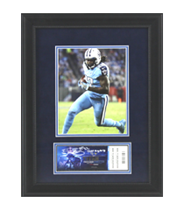 Derrick Henry Signed Tennessee Titans Framed 21x17 Ticket with "First Touchdown" Inscription-18316