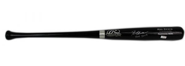 Tom Glavine Signed Atlanta Braves Official Rawlings MLB Big Stick Engraved Black Bat With "HOF 2014" Inscription-17072