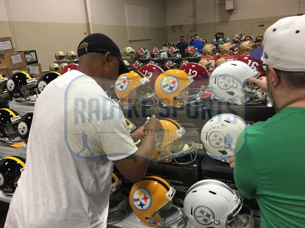 Hines Ward Signed Pittsburgh Steelers Riddell Full Size NFL Yellow Helmet -20458