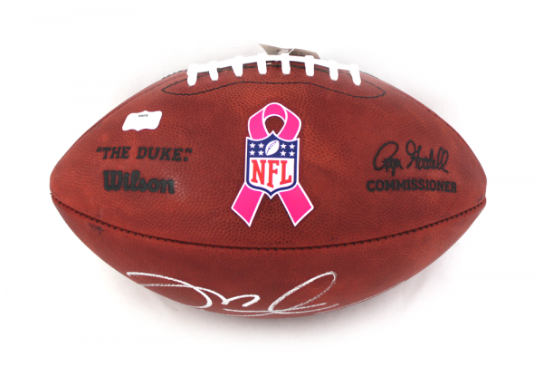 Mike Alstott Signed NFL Authentic Breast Cancer Awareness Football - Tampa Bay Buccaneers-20081