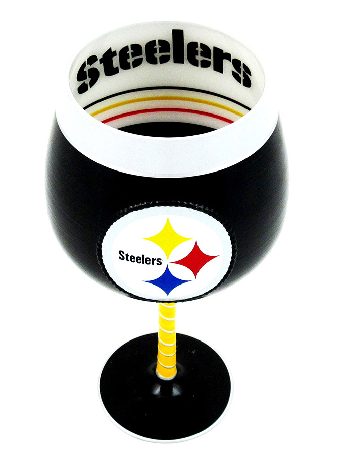 Pittsburgh Steelers Officially Licensed NFL Artisan Hand-Painted Stemware  Glass  Radtke Sports
