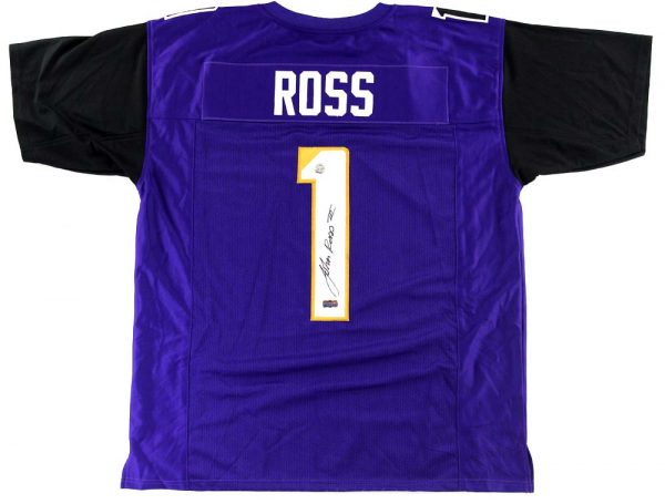 John Ross Signed Washington Huskies Purple Custom Jersey -0