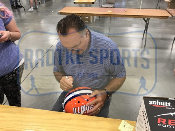 Dick Butkus Signed Illinois Fighting Illini Schutt Full Size Helmet With "CHOF 83" Inscription-24953
