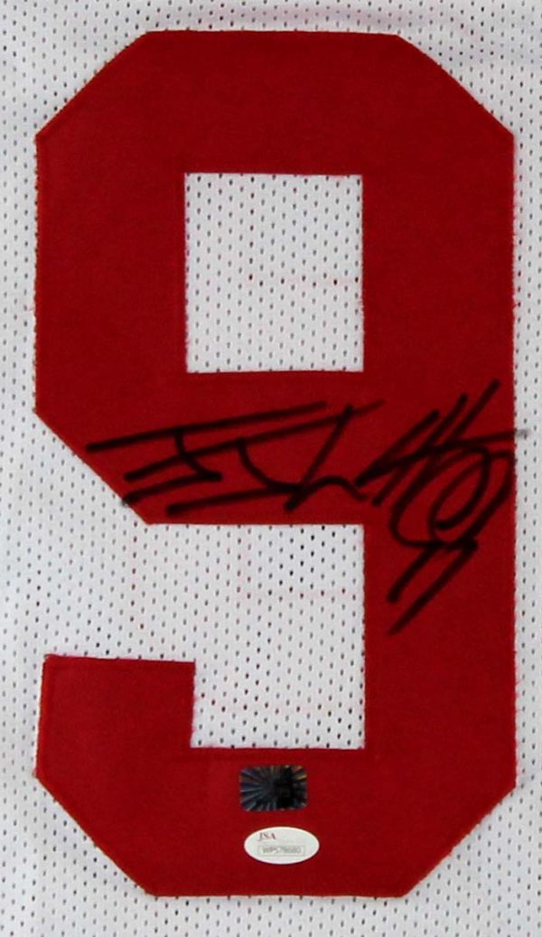 J.J. Watt Signed Wisconsin Badgers White Custom Jersey-23814