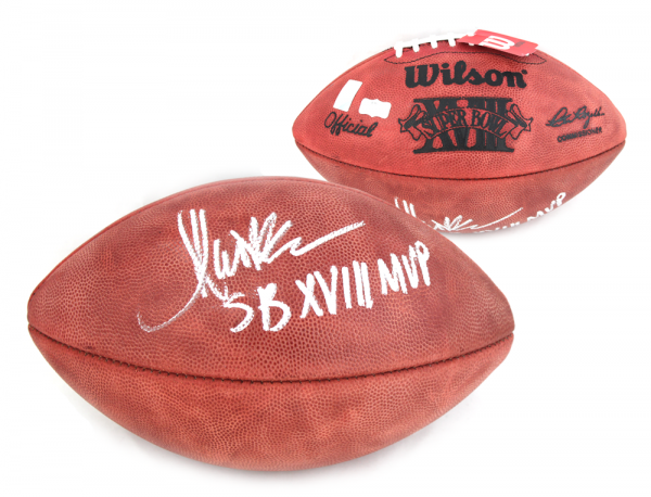 Marcus Allen Signed Super Bowl 18 Authentic NFL Football with "SB XVIII MVP" Inscription - Oakland Raiders-0