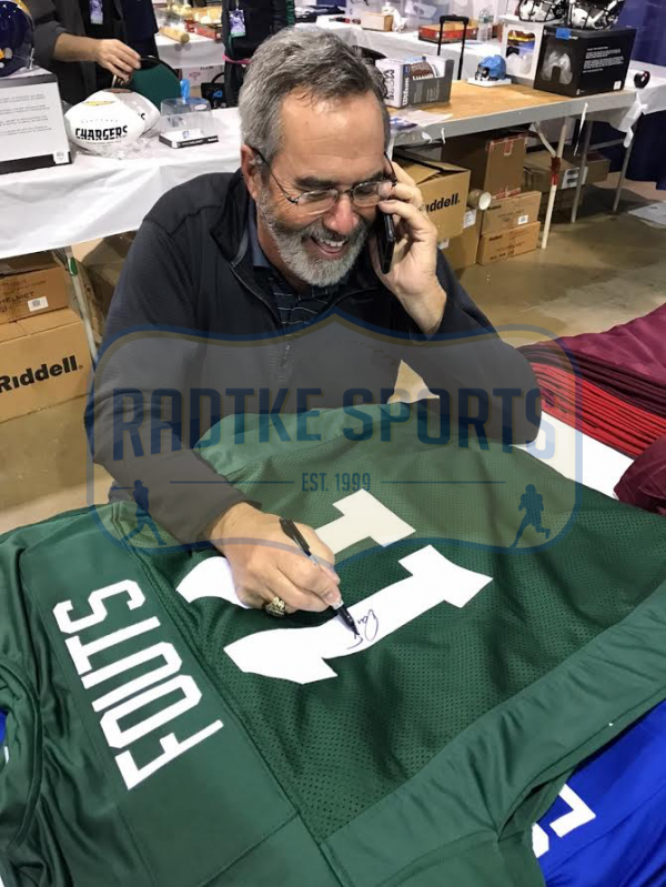Dan Fouts Signed Oregon Ducks Green Custom Jersey-19625
