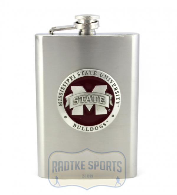 Mississippi State Bulldogs NCAA 8 oz. Stainless Steel Flask - Maroon-0
