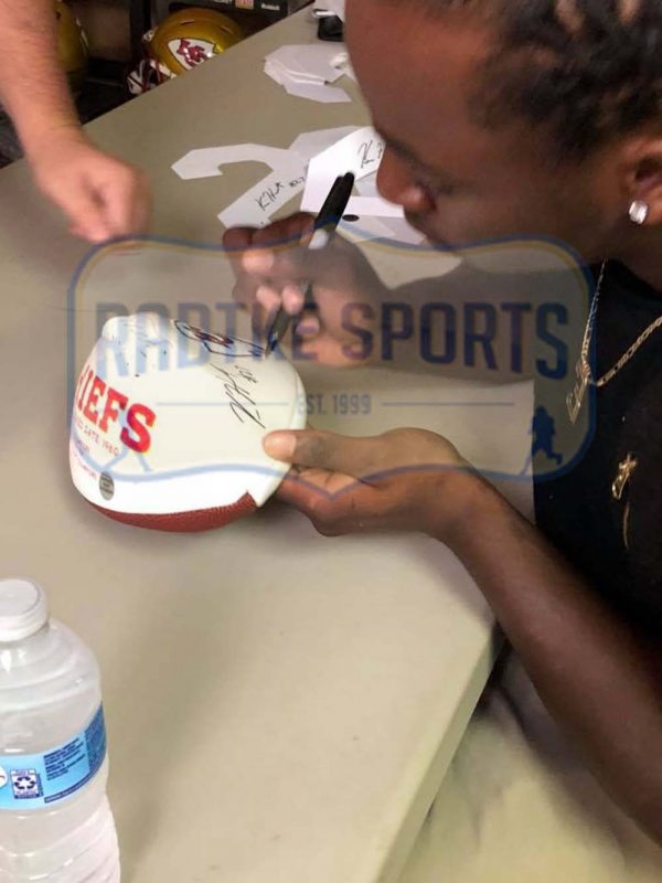 Kareem Hunt Autographed/Signed Embroidered Kansas City Chiefs Football-24139