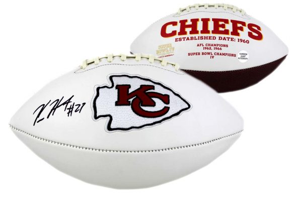 Kareem Hunt Autographed/Signed Embroidered Kansas City Chiefs Football-0