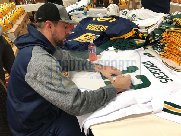 Aaron Rodgers Signed Green Bay Packers White Custom Jersey -25673