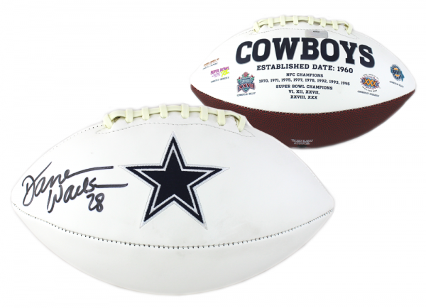 Darren Woodson Signed NFL Dallas Cowboys Embroidered Football-0