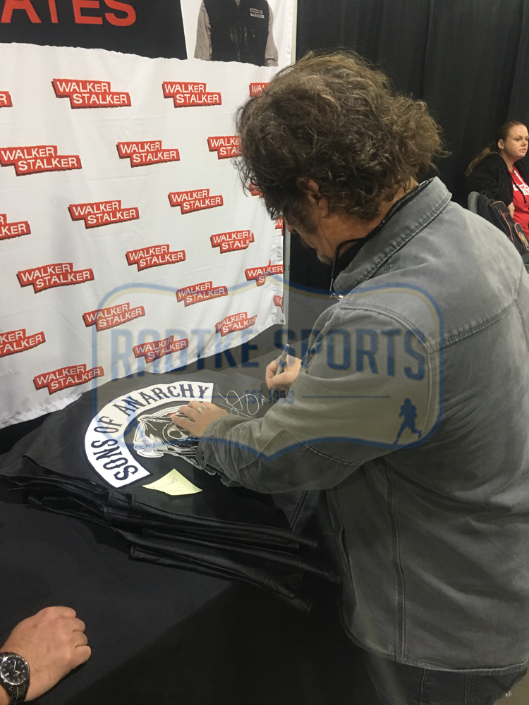 Kim Coates & Mark Boone, Jr. Signed Officially Licensed Sons of Anarchy Black Biker Vest with "Tig" and "Bobby" Inscriptions-25350