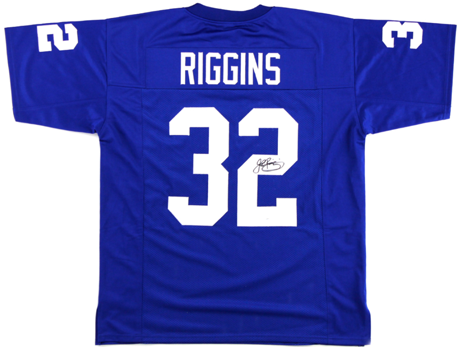 John Riggins Signed Kansas Blue Custom Jersey