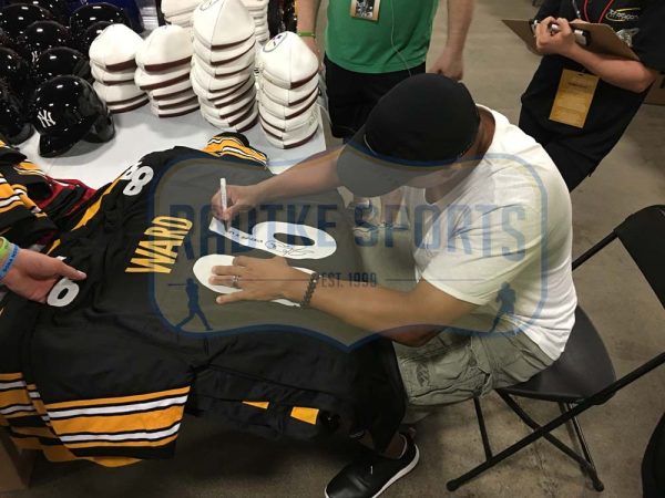 Hines Ward Signed Pittsburgh Steelers Framed Black Custom Jersey-27634