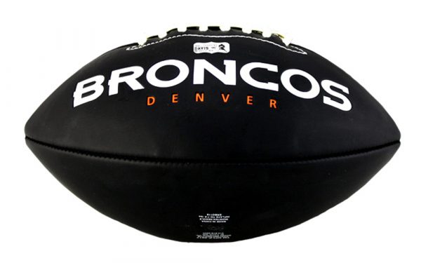 Terrell Davis Signed Denver Broncos Black Embroidered Football With "Broncos 4 Life" Inscription-28484