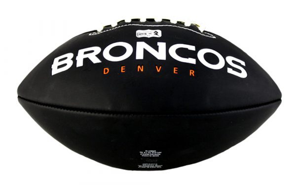 Terrell Davis Signed Denver Broncos Black Embroidered Football With "Broncos 4 Life" Inscription-28484