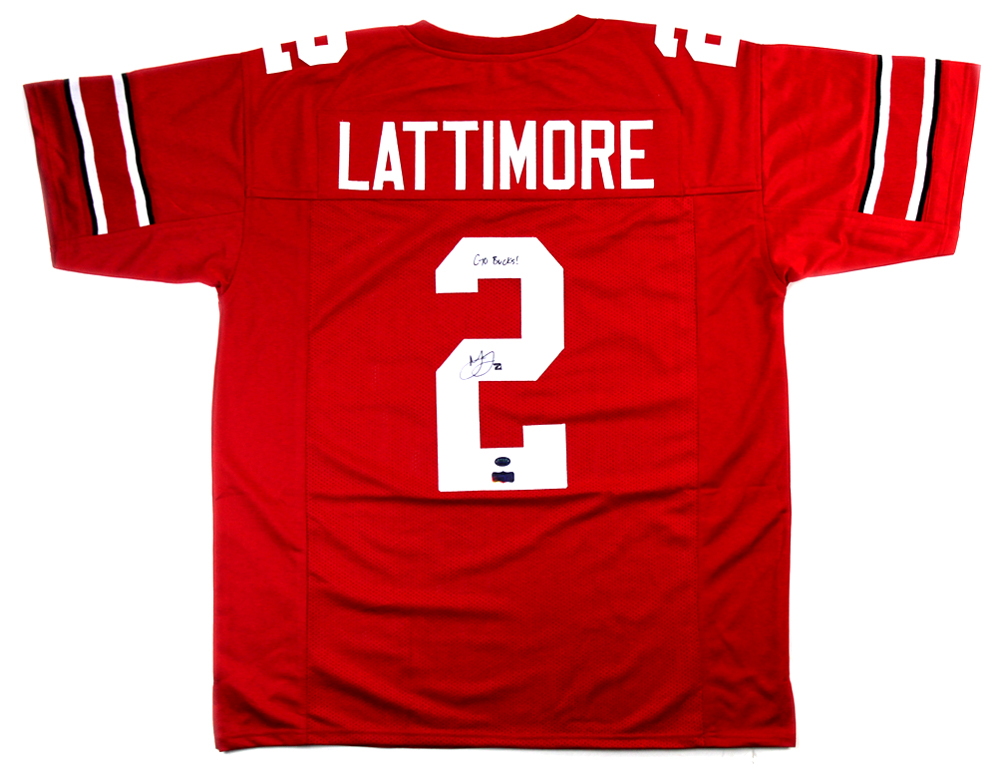 Marshon Lattimore Signed Ohio State Buckeyes Red Custom Jersey