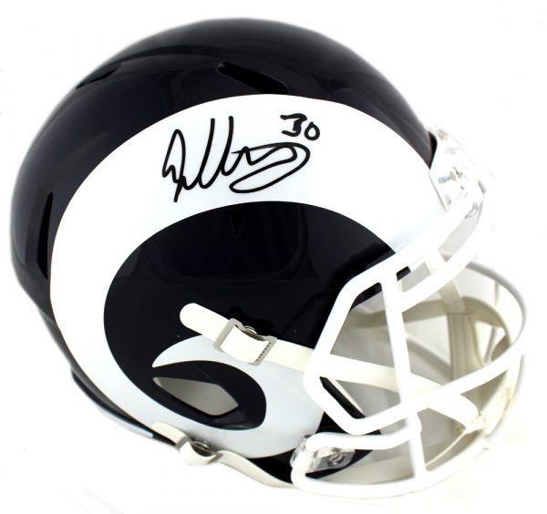 Todd Gurley Signed Los Angeles Rams Riddell Full Size Speed NFL Helmet-31123