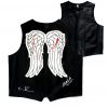 Norman Reedus & Austin Amelio Signed Walking Dead Angel Wing Vest With "Dwight" Inscription -0