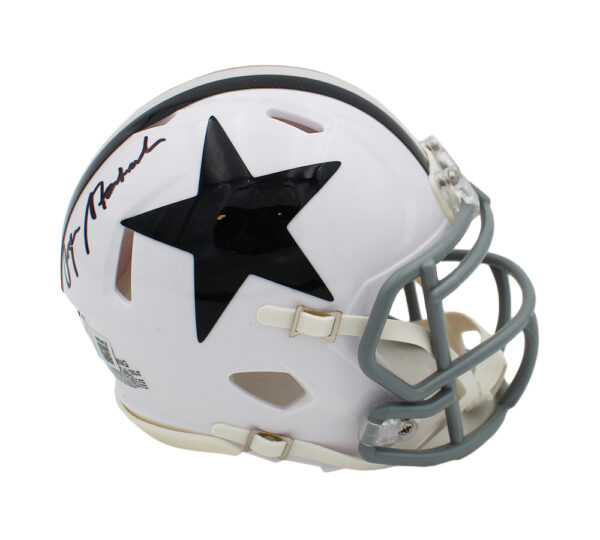 Roger Staubach Signed Dallas Cowboys Speed Throwback 1960-63 NFL Mini Helmet - Image 2