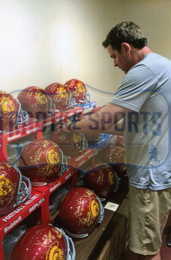 Carson Palmer Signed USC Trojans Schutt Authentic NCAA Helmet with "Heisman 02" Inscription - Image 2