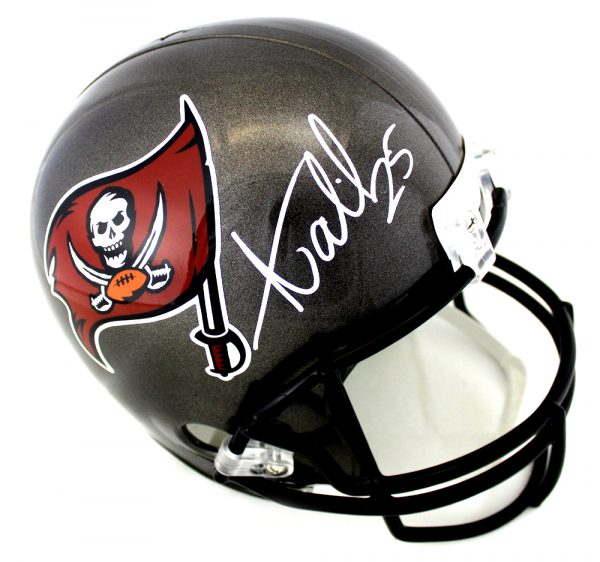 Aqib Talib Signed Tampa Bay Buccaneers Throwback Full Size NFL Helmet-0