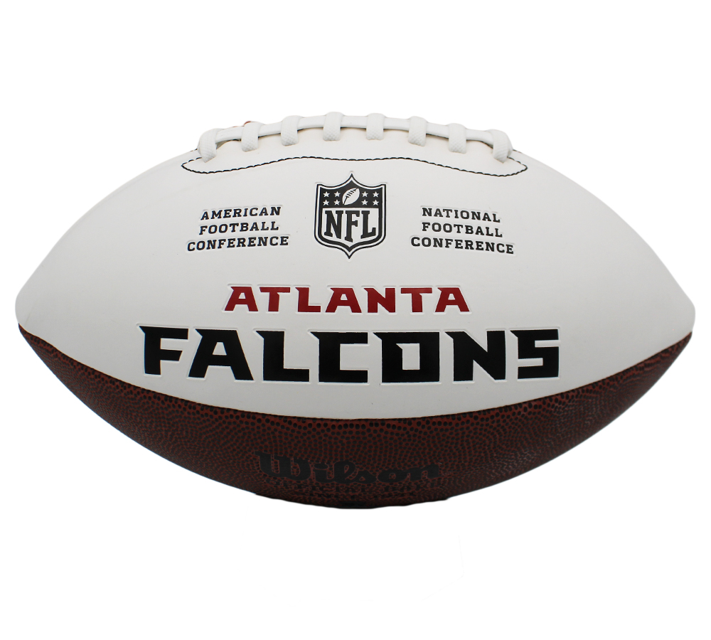 Roddy White Signed Atlanta Falcons Wilson White & Brown NFL Football - Radtke Sports Authenticated - Image 2