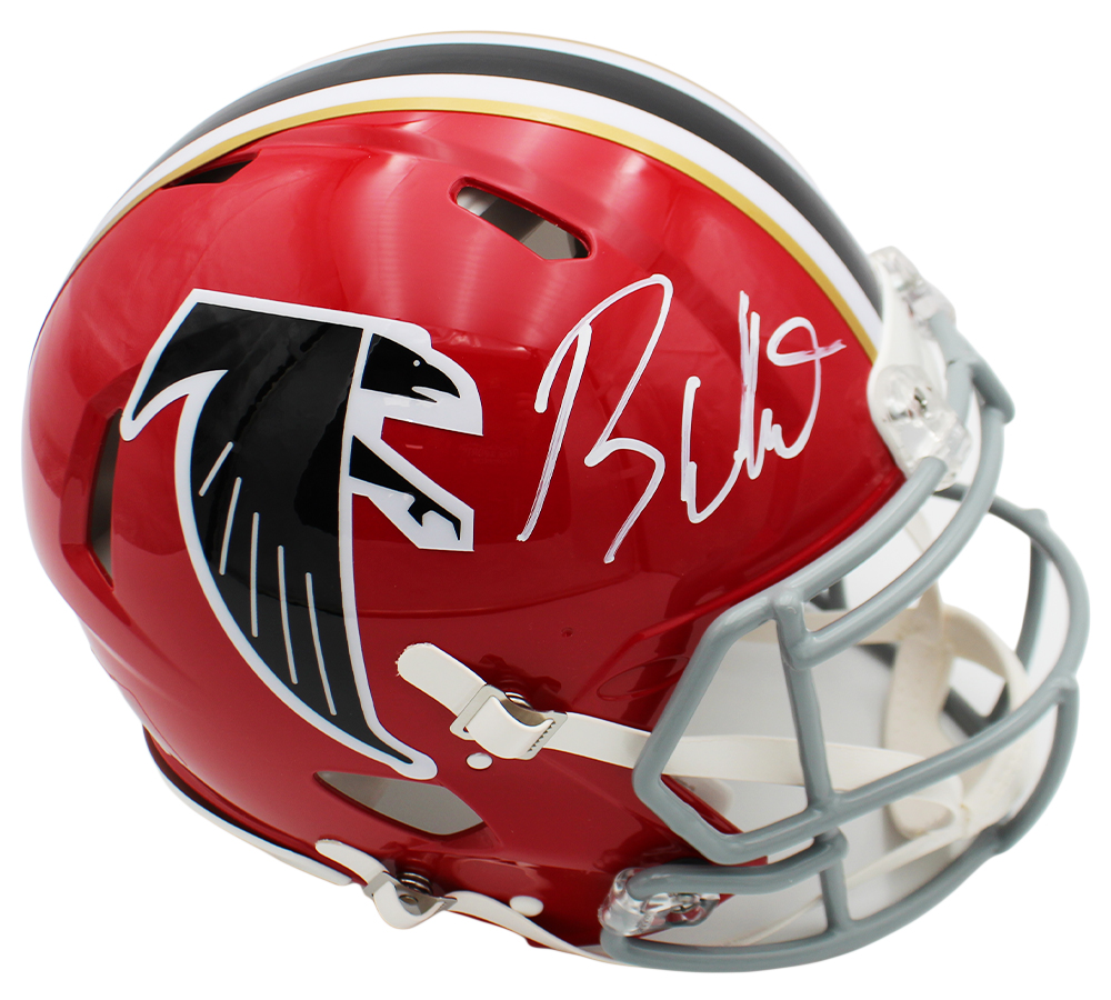 Roddy White Signed Atlanta Falcons Speed Authentic Throwback Red 1966 -1969 NFL Helmet - Radtke Sports Authenticated