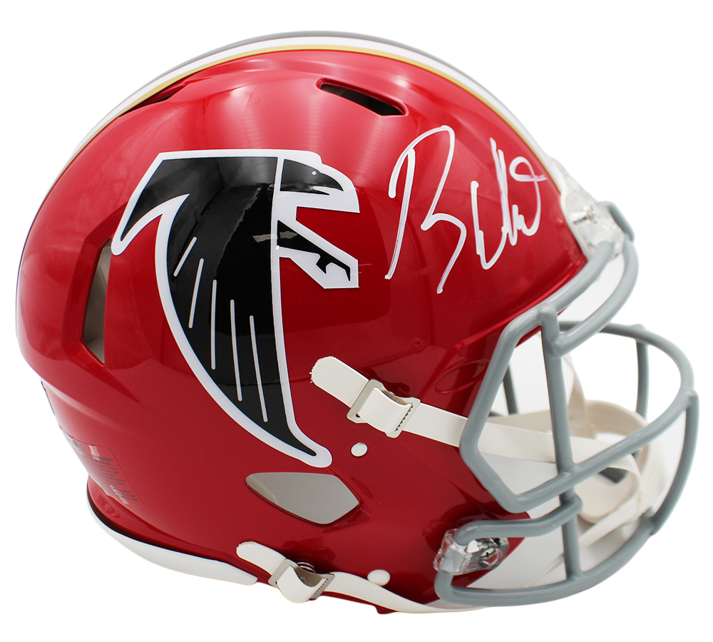 Roddy White Signed Atlanta Falcons Speed Authentic Throwback Red 1966 -1969 NFL Helmet - Radtke Sports Authenticated - Image 2