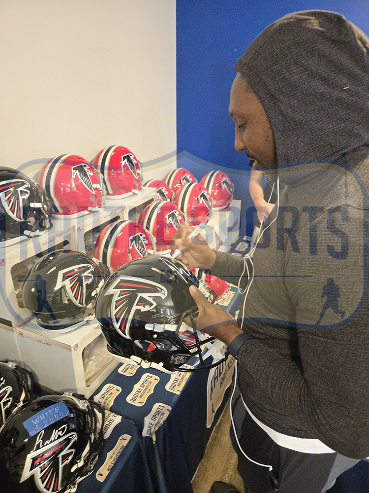 Roddy White Signed Atlanta Falcons Speed Authentic TB 2003-2019 NFL Helmet - Radtke Sports Authenticated - Image 3