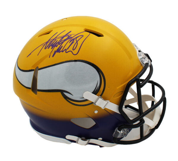 Adrian Peterson Signed Minnesota Vikings Speed Authentic Custom Yellow to Purple Fade NFL Helmet