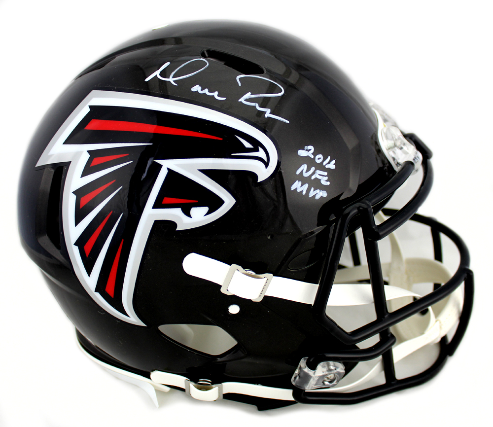 Matt Ryan Signed Atlanta Falcons Authentic Full Size NFL Black Speed Helmet  With2016 NFL MVP Inscription  Radtke Sports