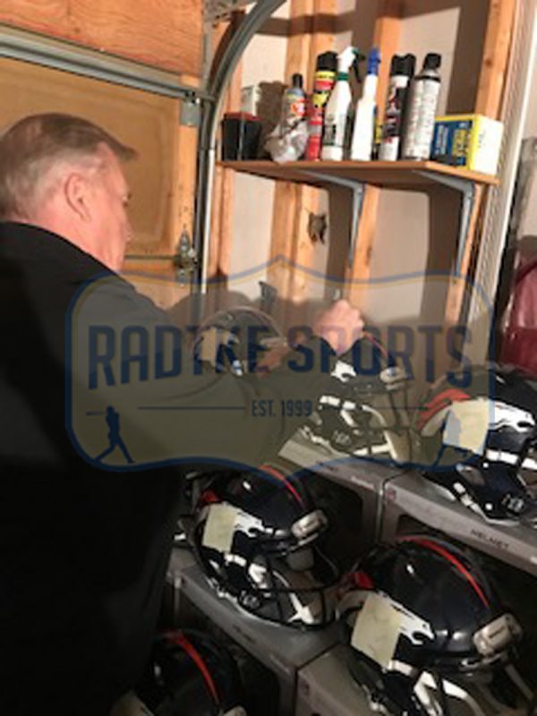 John Elway Signed Denver Broncos Speed Authentic Helmet With"SB XXXIII MVP" Inscription - Image 2